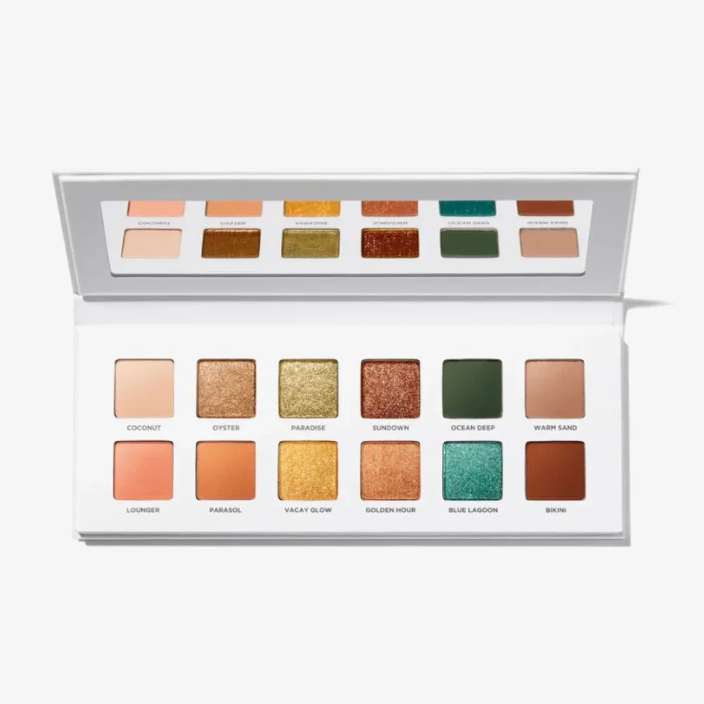 ICONIC London Beachside Babe Eyeshadow Palette | 12 pan 0.65 g ℮ / Net Wt. .27